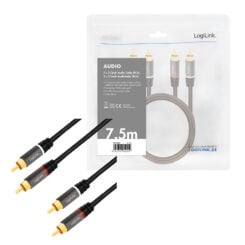 LogiLink CA1208 audio kabel 7,5 m 2 x RCA Zwart - Afbeelding 6