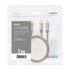 LogiLink CA1202 audio kabel 1 m 2 x RCA Zwart - Afbeelding 5