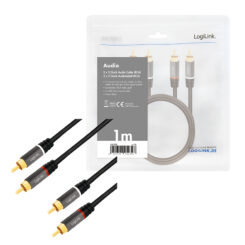 LogiLink CA1202 audio kabel 1 m 2 x RCA Zwart - Afbeelding 6