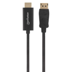Manhattan DisplayPort 1.2 naar HDMI kabel, 4K@60Hz, 1 m, mannelijk naar mannelijk, met vergrendeling, niet bi-directioneel, zwart, 3 jaar garantie, equivalent aan 3F-DP-HDMI-4K60-HDR - Afbeelding 5