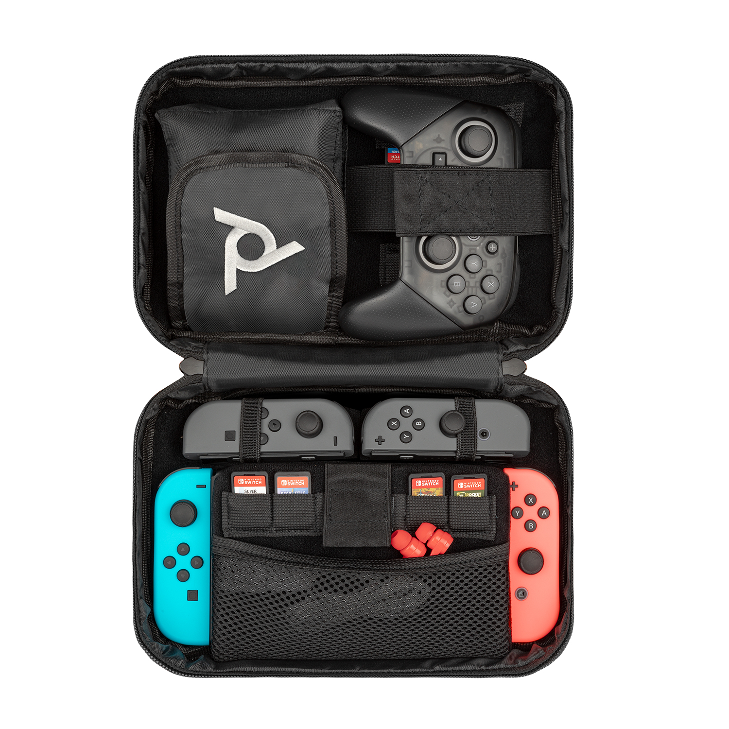 PDP Commuter: Elite Edition Opbergmap/sleeve Nintendo Zwart, Grijs - Afbeelding 3