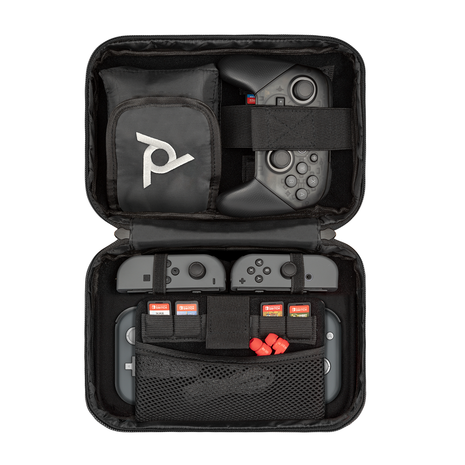 PDP Commuter: Elite Edition Opbergmap/sleeve Nintendo Zwart, Grijs - Afbeelding 4