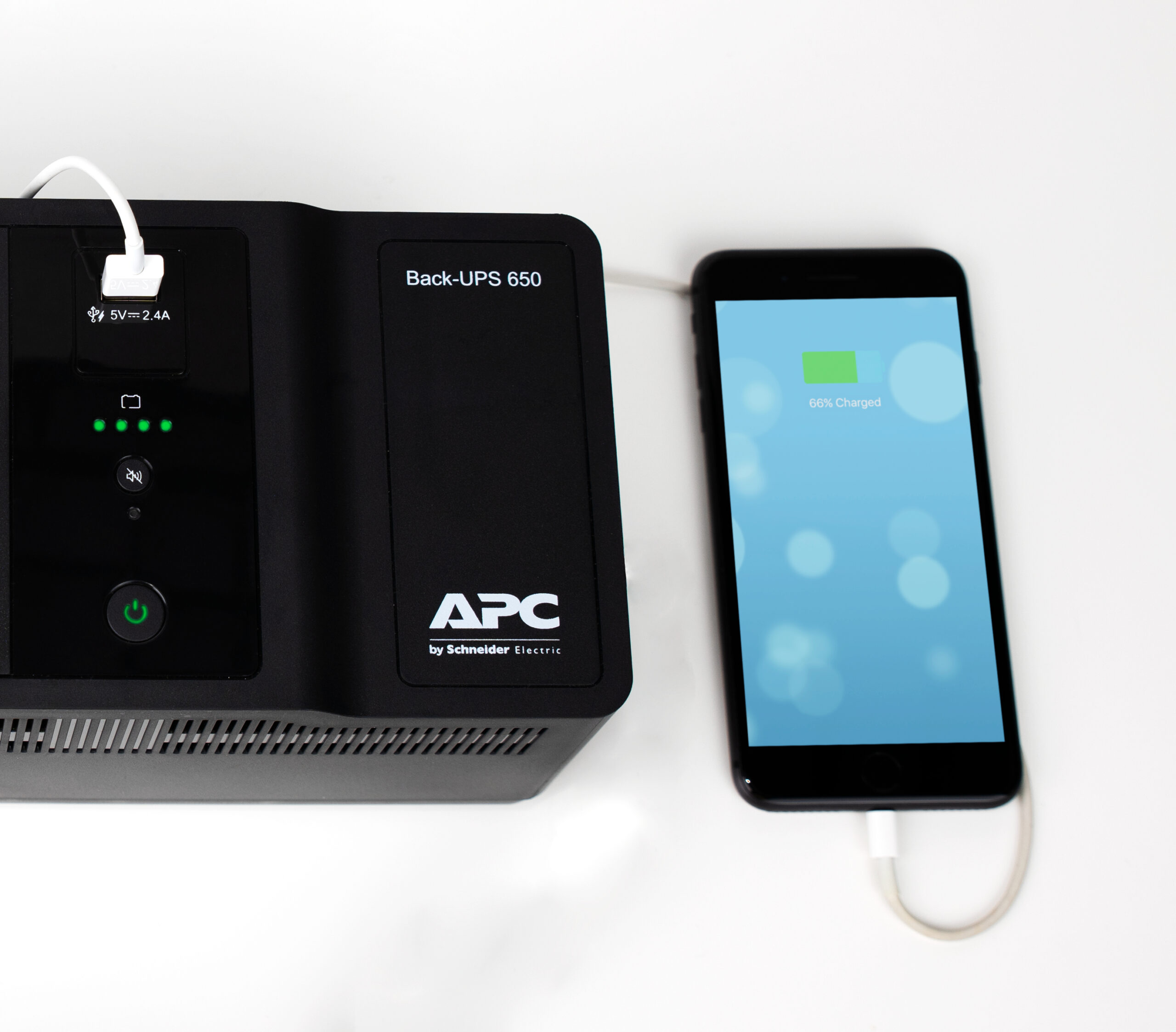 APC Back-UPS BE650G2-GR - Noodstroomvoeding 8x stopcontact, 650VA, 1 USB oplader, 1 USB datapoort - Afbeelding 7