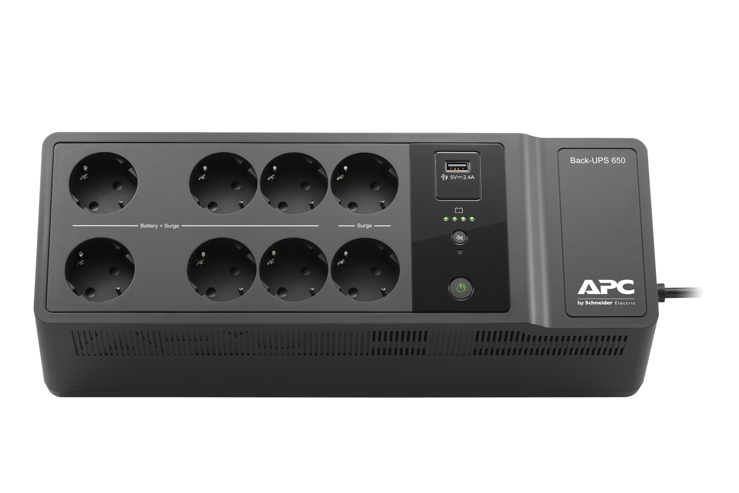 APC Back-UPS BE650G2-GR - Noodstroomvoeding 8x stopcontact, 650VA, 1 USB oplader, 1 USB datapoort - Afbeelding 3