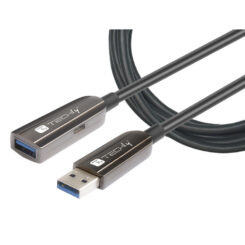 Techly ICOC U3AMF-HY-020 USB-kabel USB 3.2 Gen 1 (3.1 Gen 1) 20 m USB A 5 Gbit/s Zwart - Afbeelding 2