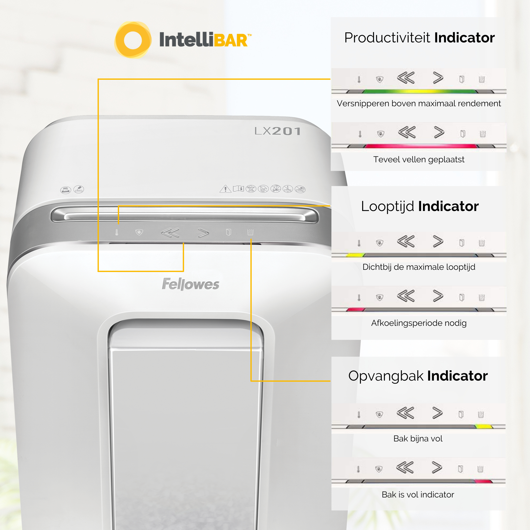 Fellowes Powershred LX201 Micro-Cut Papiervernietiger wit - Afbeelding 12
