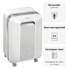 Fellowes Powershred LX201 Micro-Cut Papiervernietiger wit - Afbeelding 16