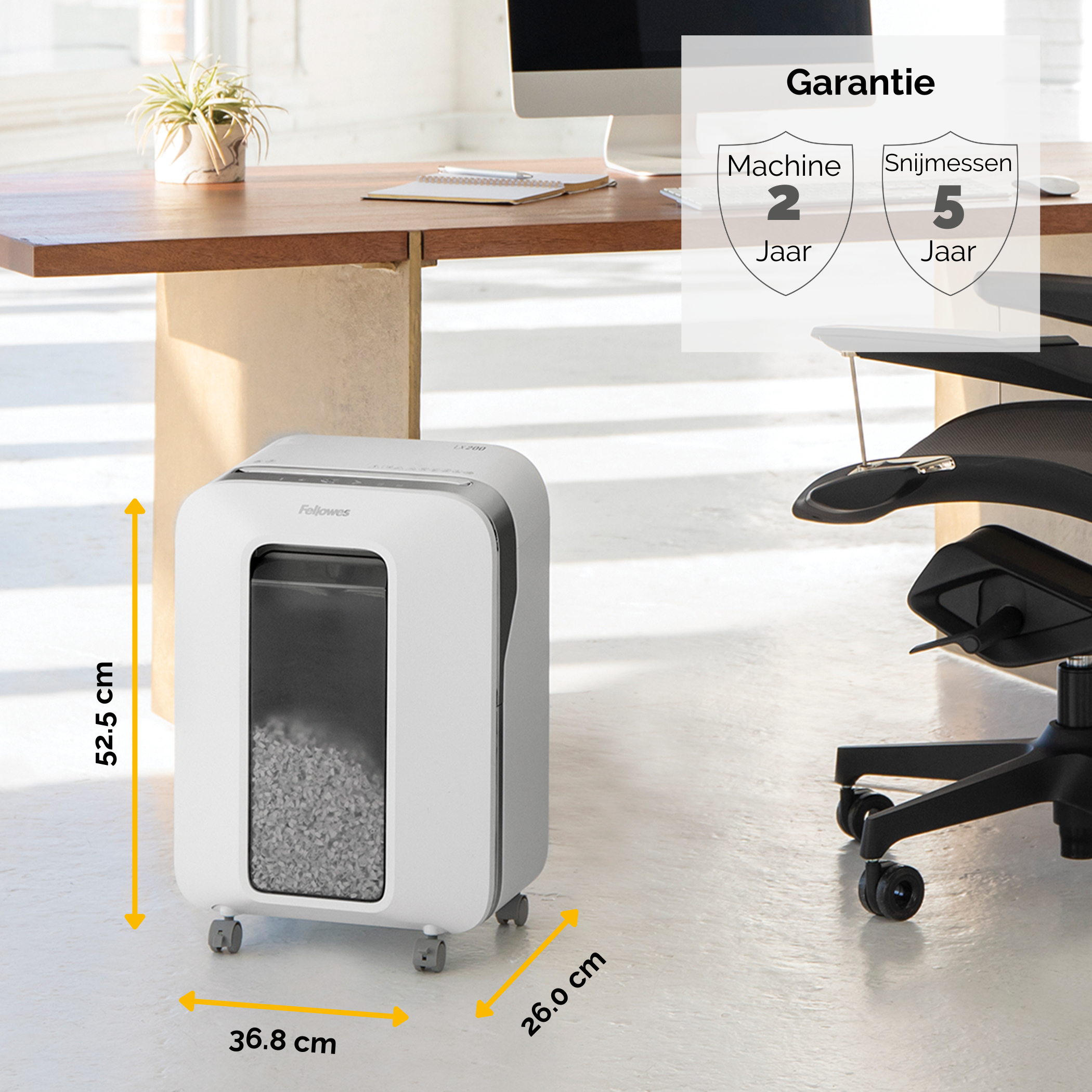 Fellowes Powershred LX201 Micro-Cut Papiervernietiger wit - Afbeelding 7