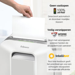 Fellowes Powershred LX201 Micro-Cut Papiervernietiger wit - Afbeelding 9