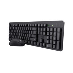 Trust Ody V2 Toetsenbord en Muis Set - Draadloze desktopset – Belgische AZERTY-indeling – Stille toetsen – Zwart - Afbeelding 2