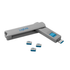 LogiLink AU0052 poortblokker USB Type-C Blauw, Grijs 1 stuk(s) - Afbeelding 2
