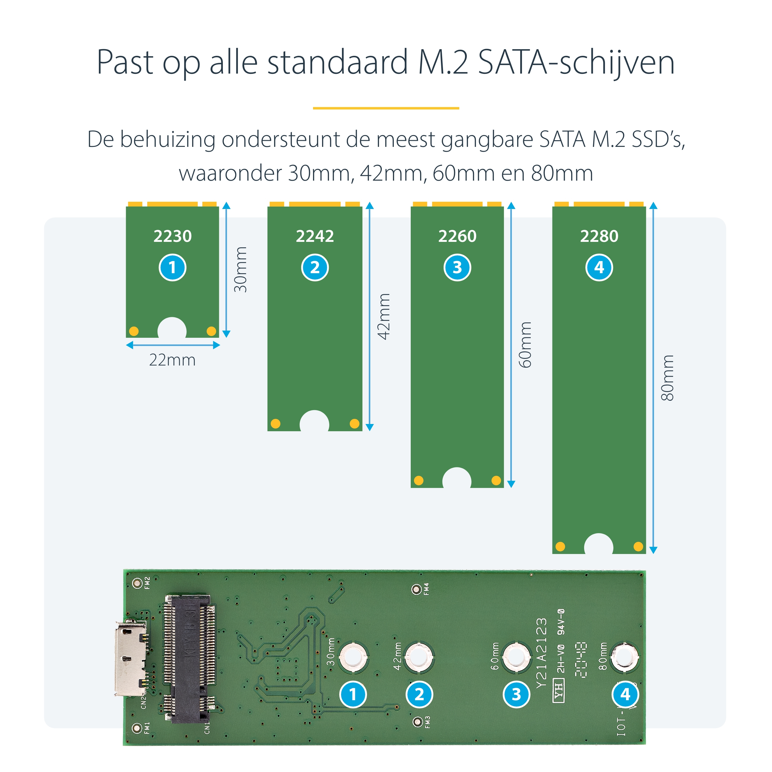StarTech.com M.2 naar SATA SSD behuizing USB 3.1 (10Gbps) met USB-C kabel externe behuizing - Afbeelding 9