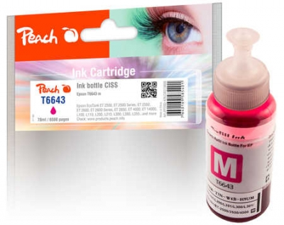 Peach PI200-426 inktcartridge 1 stuk(s) Compatibel Normaal rendement Magenta - Afbeelding 2