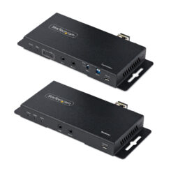 StarTech.com 4K HDMI over Fiber Extender Kit, 4K 60Hz tot 1km (Single Mode) of 300m (Multimode) LC Fiber Optic, HDR, HDCP, 3.5mm Audio/RS232/IR Extender, Transmitter & Receiver Kit, HDMI Rx/Tx - Afbeelding 2