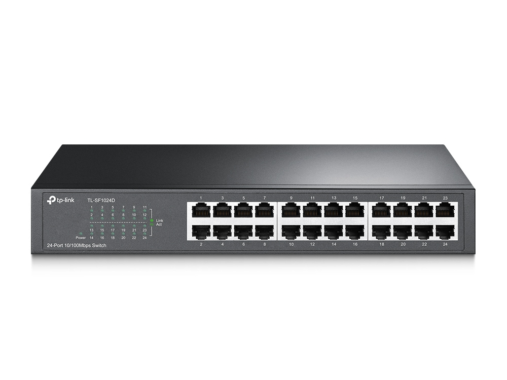 TP-Link TL-SF1024D netwerk-switch Unmanaged Fast Ethernet (10/100) Grijs - Afbeelding 2