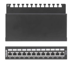 Intellinet Patchpaneel, Cat6a, FTP, 12-poorts, desktop, afgeschermd, 90° top-entry punch-down blokken, zwart - Afbeelding 6