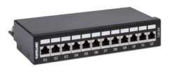 Intellinet Patchpaneel, Cat6a, FTP, 12-poorts, desktop, afgeschermd, 90° top-entry punch-down blokken, zwart - Afbeelding 3