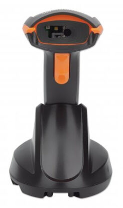 Manhattan Draadloze 2D handheld barcodescanner, scandiepte 250 mm, tot 80 m effectief bereik (line-of-sight), max omgevingslicht 100.000 lux (zonlicht), zwart, 3 jaar garantie - Afbeelding 4