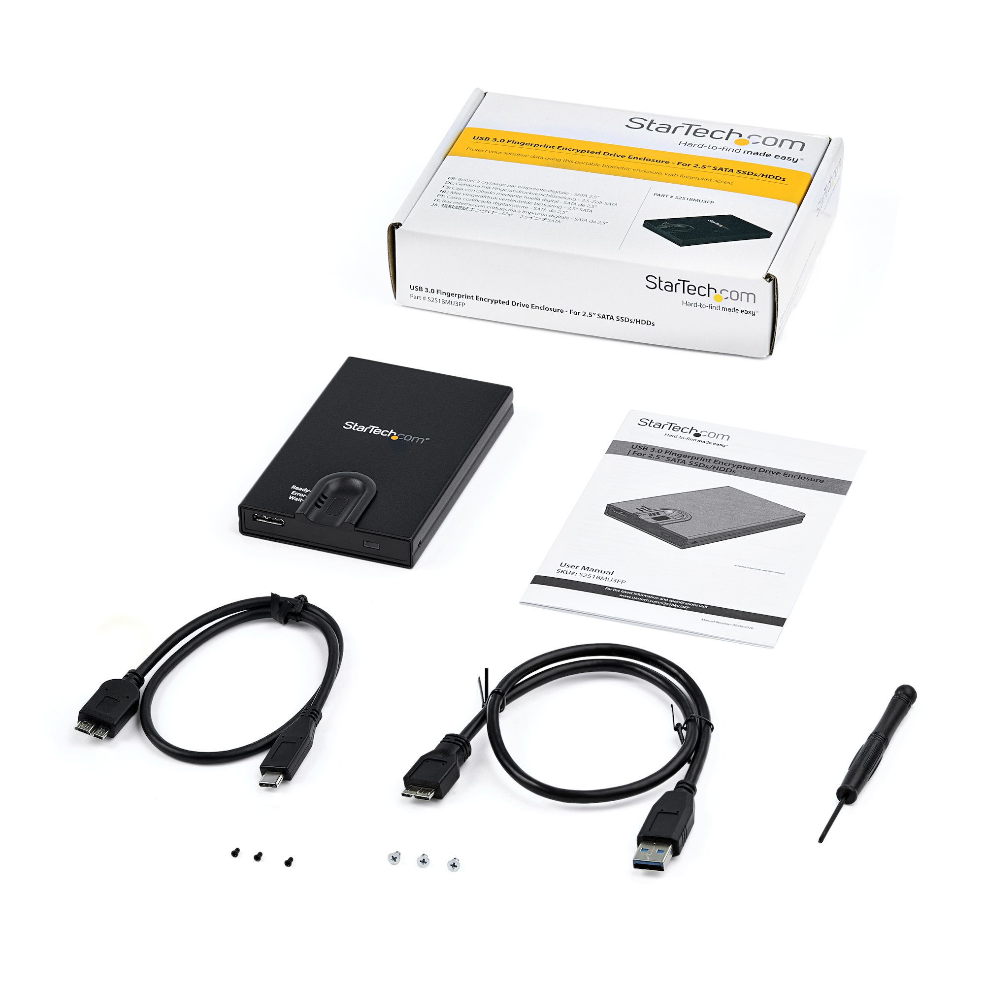StarTech.com Versleutelbare externe hardeschijf behuizing vingerafdruk toegang voor 2,5" SATA - Afbeelding 9