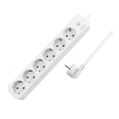 LogiLink LPS247 power uitbreiding 1,5 m 6 AC-uitgang(en) Binnen Wit - Afbeelding 2