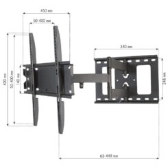 Techly ICA-PLB 148M tv-bevestiging 139,7 cm (55") Zwart - Afbeelding 5