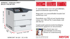 Xerox VersaLink B620 A4 61 ppm dubbelzijdige printer PS3 PCL5e/6 2 laden 650 vel - Afbeelding 11
