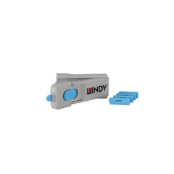 Lindy 40324 poortblokker Poortblokker + sleutel DisplayPort Blauw Acrylonitrielbutadieenstyreen (ABS) 5 stuk(s) - Afbeelding 2