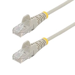 StarTech.com 5m Dunne CAT6 Ethernet Kabel, Grijs, Snagless, 100W PoE, UTP, LSZH, 28AWG Pure Koperdraad, Slim RJ45 Netwerk Patchkabel met Trekontlasting, Fluke Getest