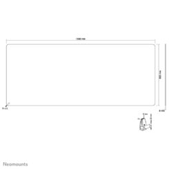 Neomounts NS-GLSPROTECT160 Veiligheidsscherm gehard glas - b 158 cm - Afbeelding 21