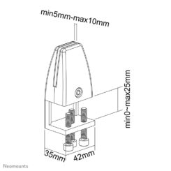 Neomounts NS-CLMP25BLACK Bureauklemmen set (2 st) - max 5 kg - Afbeelding 9