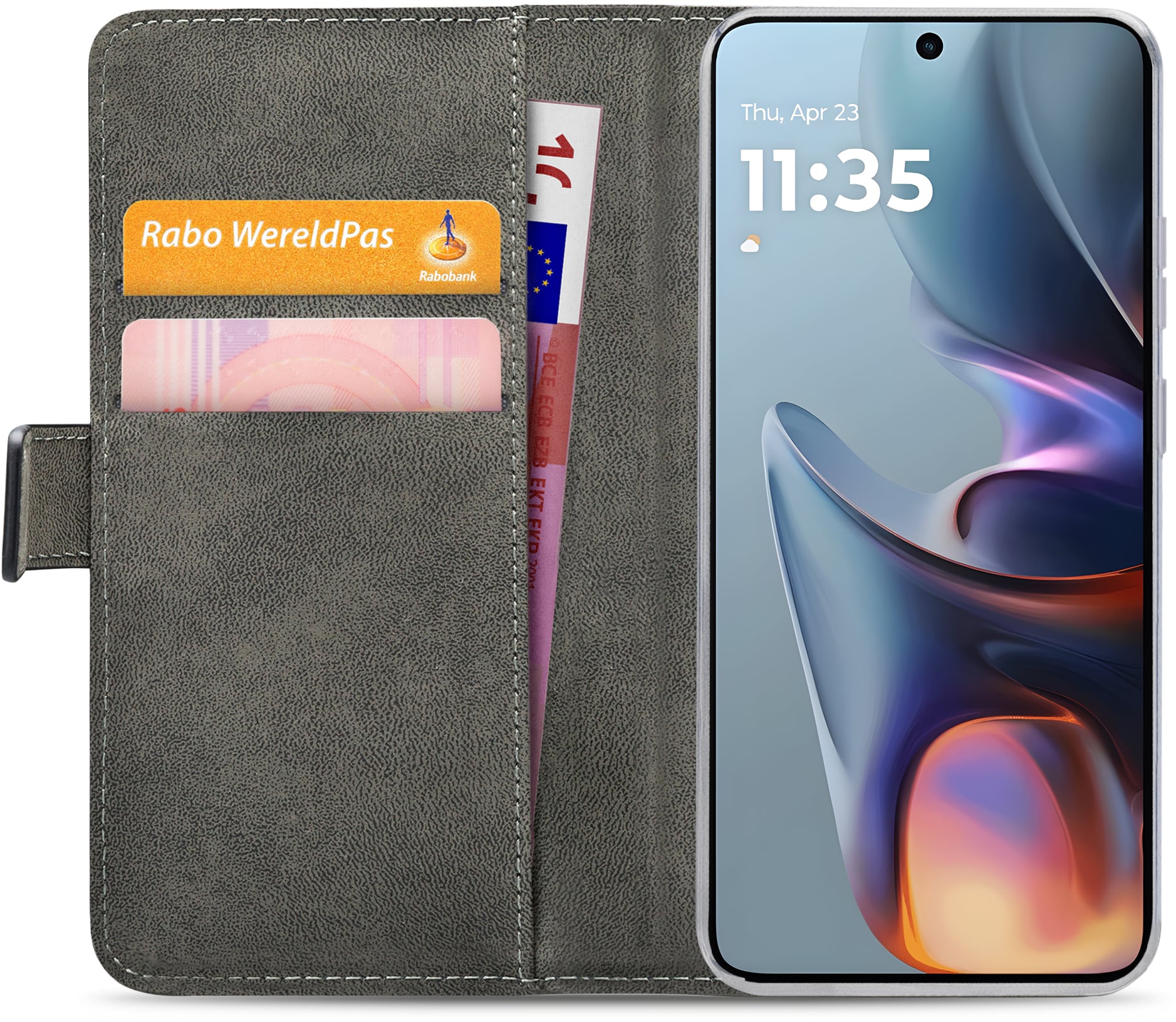 Mobilize Classic Gelly Wallet Book Case Motorola Moto E15/G05 Black - Afbeelding 3