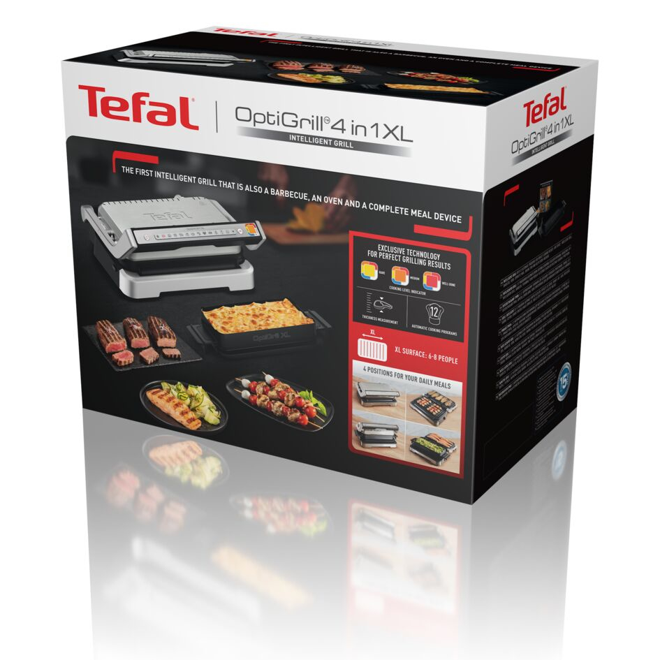 Tefal OptiGrill 2in1 XL OptiGrill 2-in-1 XL GC782D intelligente grill en bbq rvs - Afbeelding 16