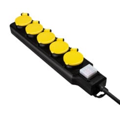 LogiLink LPS255 power uitbreiding 1,5 m 5 AC-uitgang(en) Buiten Zwart, Geel - Afbeelding 4