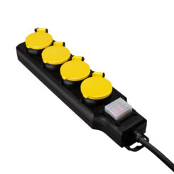 LogiLink LPS254 power uitbreiding 1,5 m 4 AC-uitgang(en) Buiten Zwart, Geel - Afbeelding 4