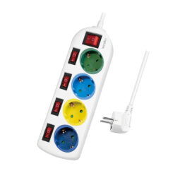 LogiLink LPS257 power uitbreiding 1,5 m 4 AC-uitgang(en) Binnen Wit - Afbeelding 2