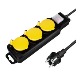 LogiLink LPS253 power uitbreiding 1,5 m 3 AC-uitgang(en) Buiten Zwart, Geel - Afbeelding 2