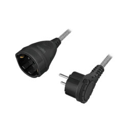 LogiLink LPS104 electriciteitssnoer Zwart, Wit 3 m Netstekker type F - Afbeelding 2