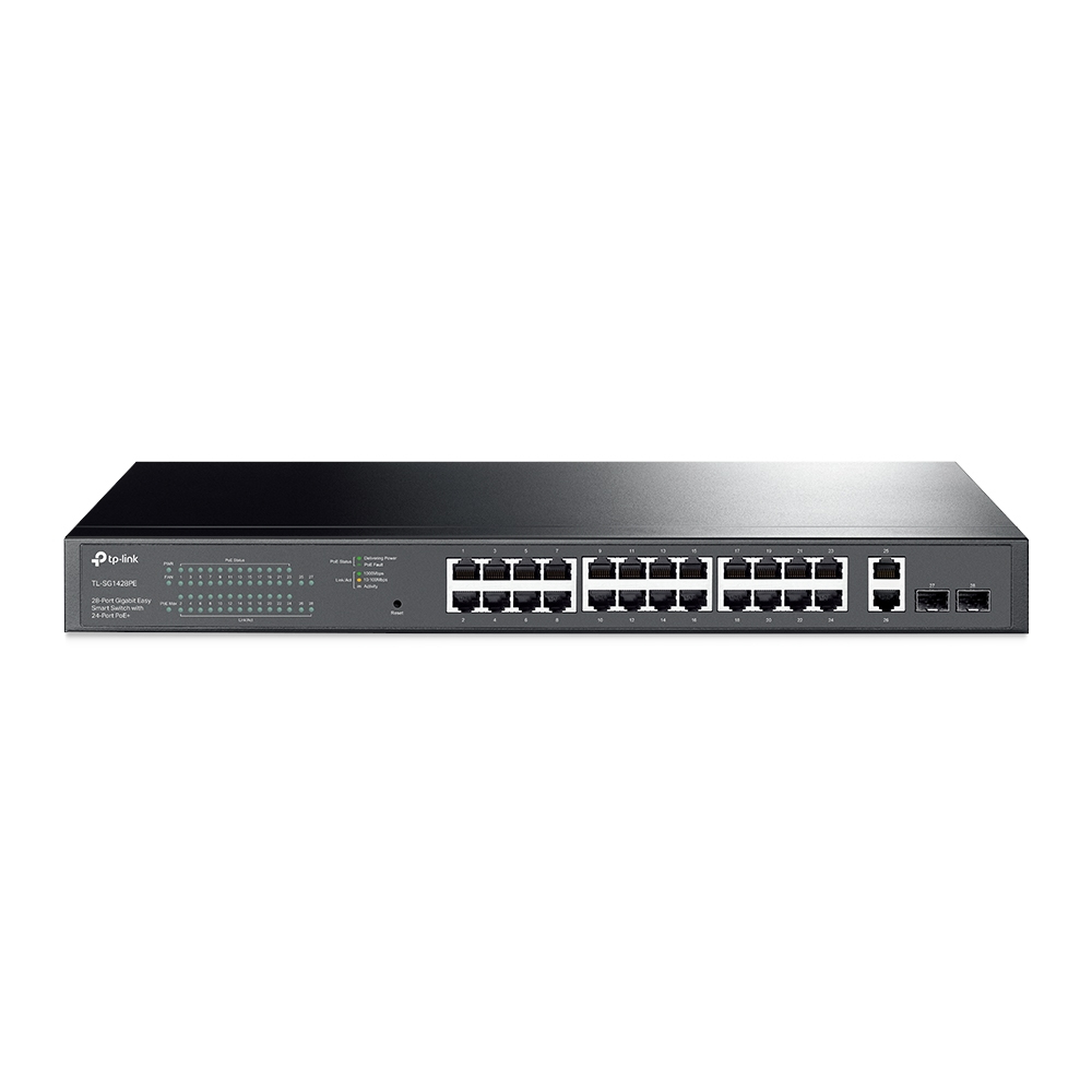 TP-Link TL-SG1428PE netwerk-switch Managed L2 Gigabit Ethernet (10/100/1000) Power over Ethernet (PoE) 1U Zwart - Afbeelding 2