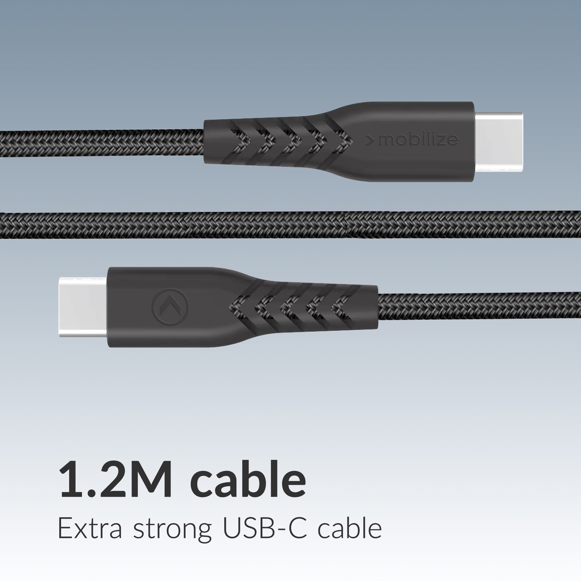 Mobilize Wall Charger USB-C + USB GaN 30W with PD/PPS + USB-C Nylon Cable 1.2m Black - Afbeelding 4