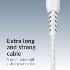 Mobilize Wall Charger USB-C + USB GaN 30W with PD/PPS + USB-C Nylon Cable 1.2m White - Afbeelding 5