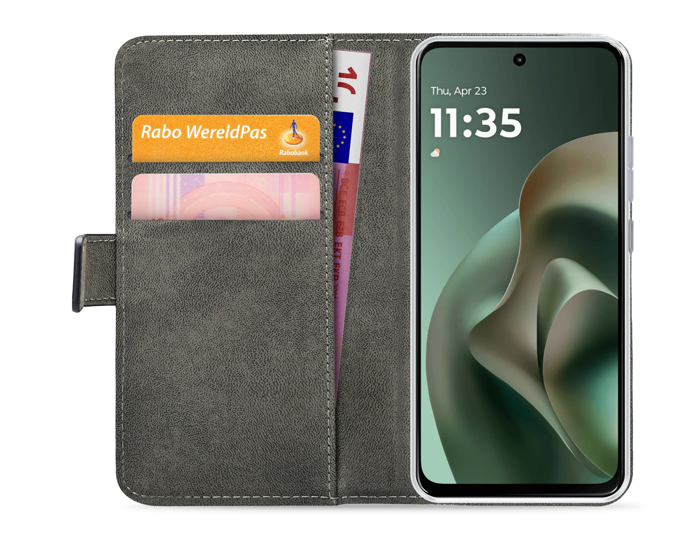 Mobilize Classic Gelly Wallet Book Case Motorola Moto G57 Power/G67 Power Black - Afbeelding 2