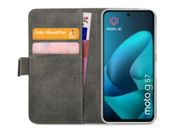 Mobilize Classic Gelly Wallet Book Case Motorola Moto G57 Black - Afbeelding 2