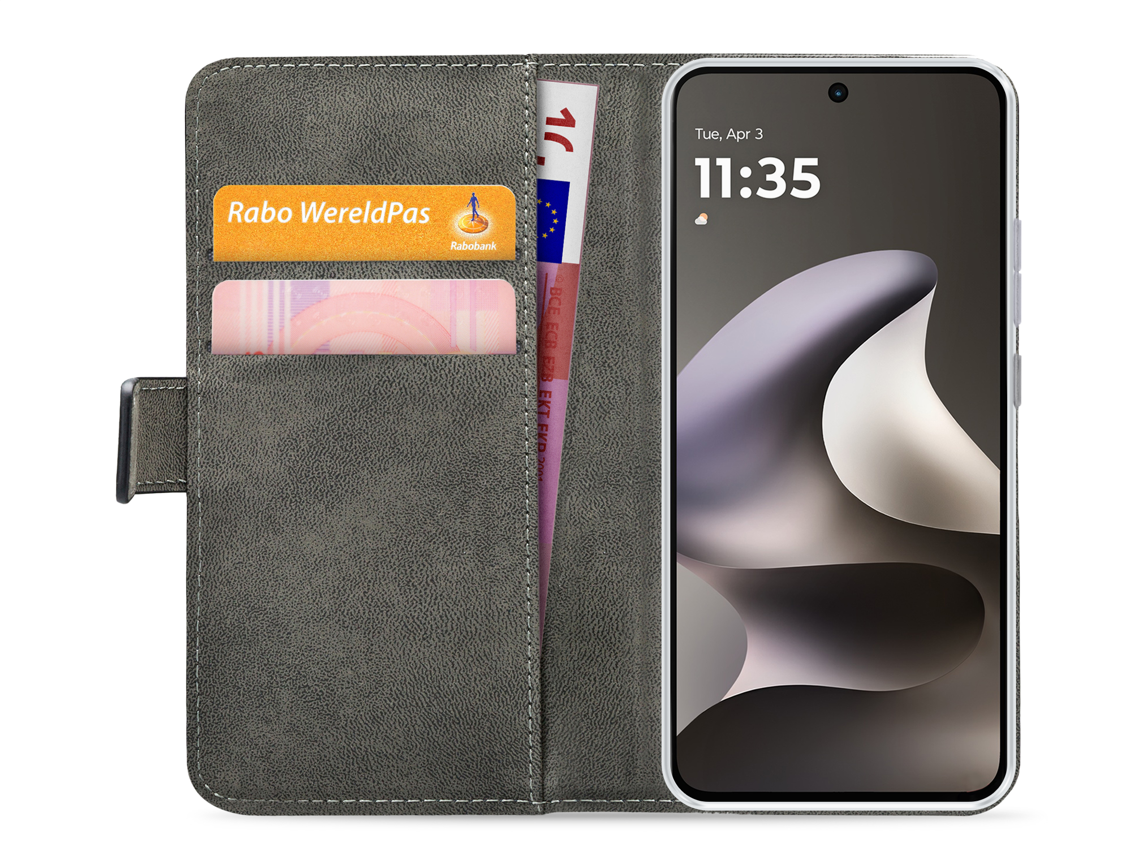 Mobilize Classic Gelly Wallet Book Case Motorola Moto G37 Power Black - Afbeelding 2