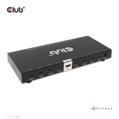 CLUB3D 8-poorts HDMI™ splitter 1 to 8 Full 3D and 4K60Hz(600MHz) - Afbeelding 2