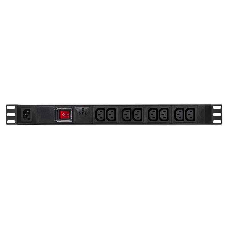 LogiLink PDU8A02 energiedistributie 8 AC-uitgang(en) 1U Zwart