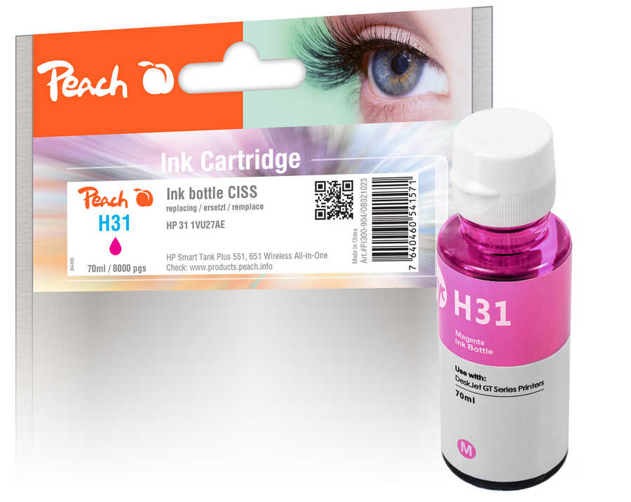 Peach PI300-904 inktcartridge 1 stuk(s) Compatibel Magenta