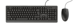 Trust Primo Toetsenbord en Muis Set - Bedrade desktopset – Belgische AZERTY-indeling – Full-size toetsenbord – Zwart - Afbeelding 2