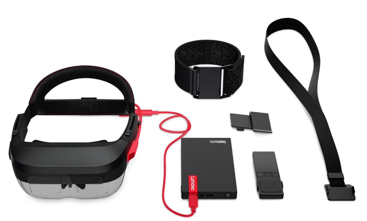 Lenovo ThinkReality A6 Op het hoofd gedragen beeldscherm (HMD) 380 g Zwart - Afbeelding 3