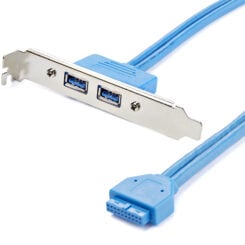 StarTech.com 2-poort USB 3.0 A Vrouwelijke Adapter Slotplaatje