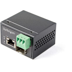 StarTech.com PoE+ Industrial Glasvezel naar Ethernet Media Converter 30W SFP naar RJ45 Single Mode/Multi Mode Gigabit Fiber naar Koper Compact design IP-30/ -40 tot +75°C - Afbeelding 2